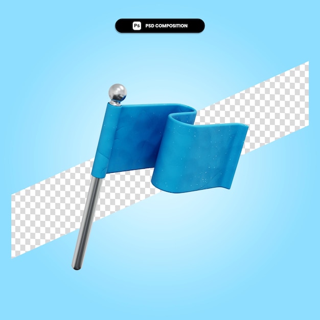 PSD bandera, 3d, render, ilustración, aislado