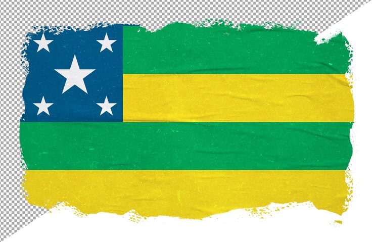 PSD bandera abstracta del estado brasileño de sergipe con efecto de trazo de pincel de tinta