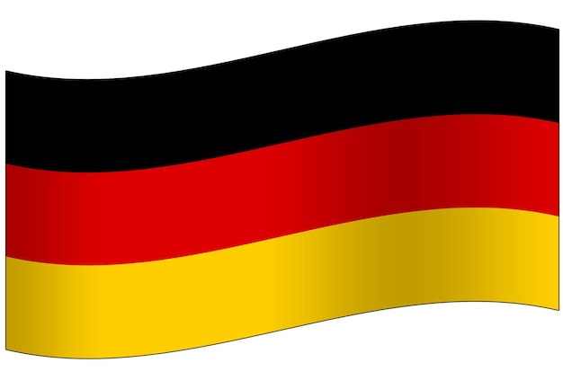 PSD bandera de alemania ondeando en 3d