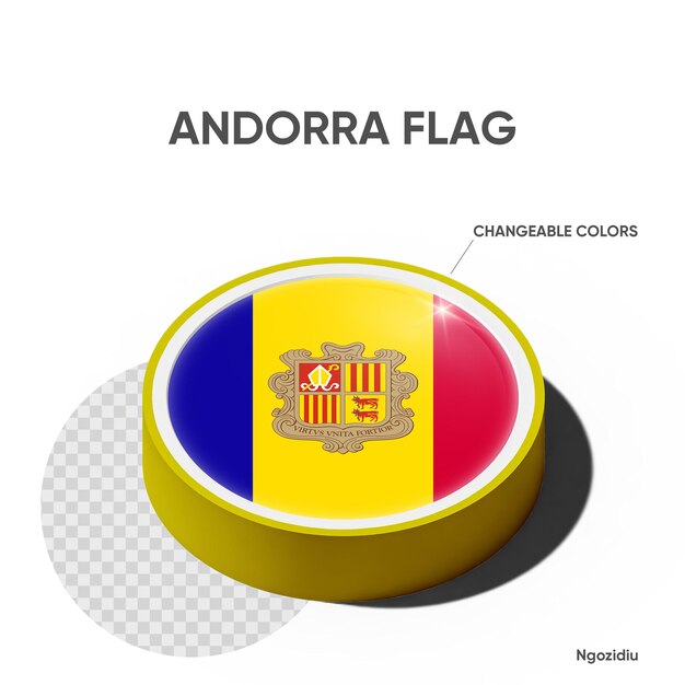 Bandera de Andorra en el podio del círculo