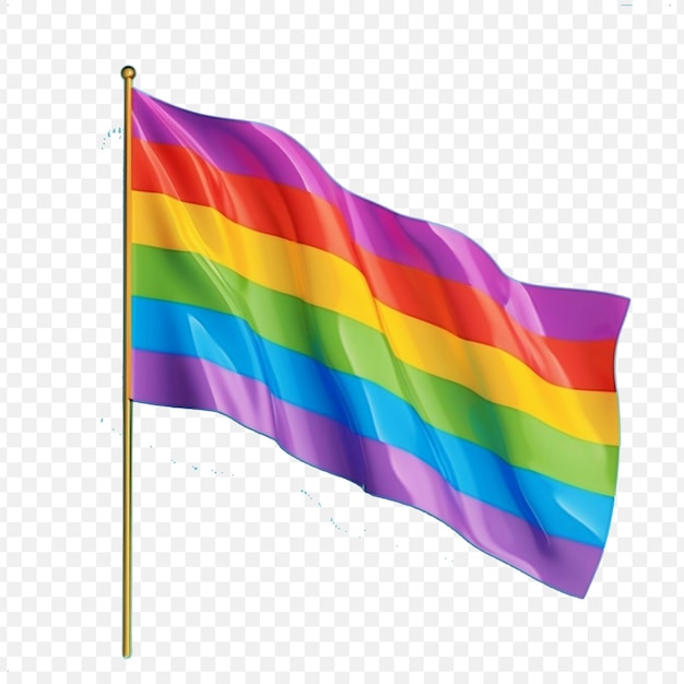 bandera de arco iris de color con un fondo transparente de color arco Iris