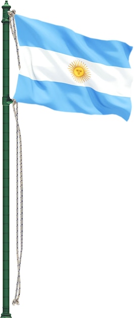 PSD bandera bandera de argentina fondo blanco