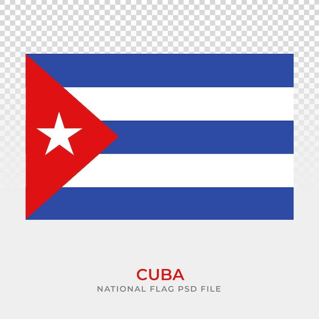 PSD una bandera de la bandera nacional de cuba