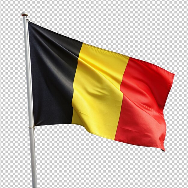 PSD bandera de bélgica sobre un fondo transparente