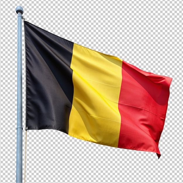 PSD bandera de bélgica sobre un fondo transparente