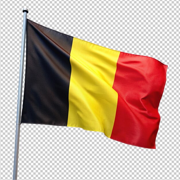 PSD bandera de bélgica sobre un fondo transparente