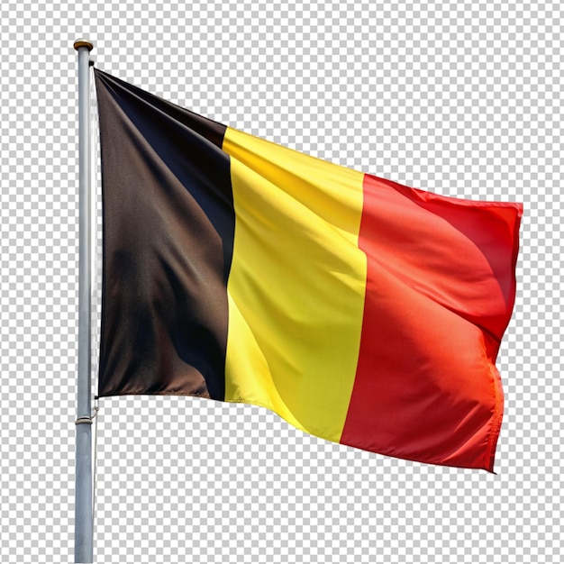 PSD bandera de bélgica sobre un fondo transparente