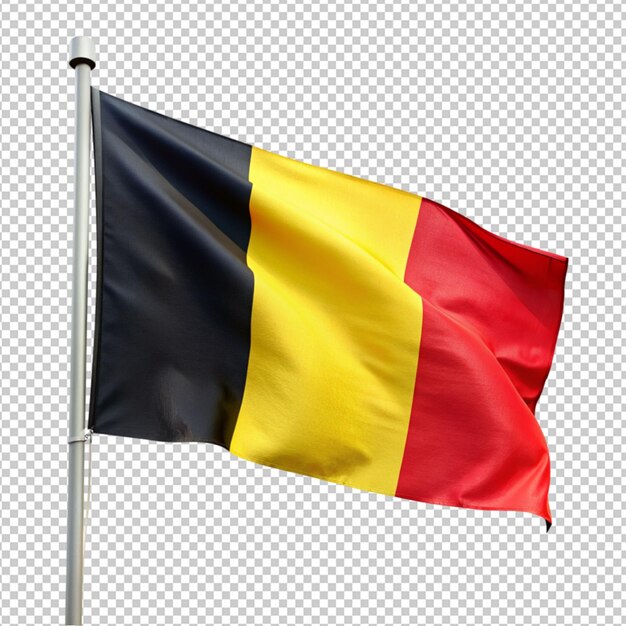 PSD bandera de bélgica sobre un fondo transparente