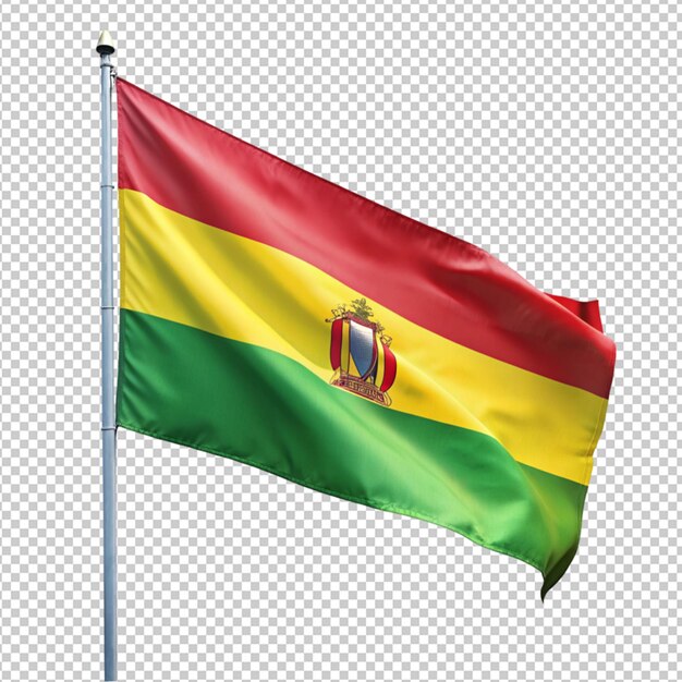 PSD bandera de bolivia sobre un fondo transparente