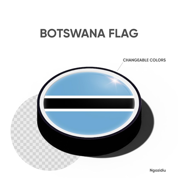 bandera de Botswana en el podio del círculo