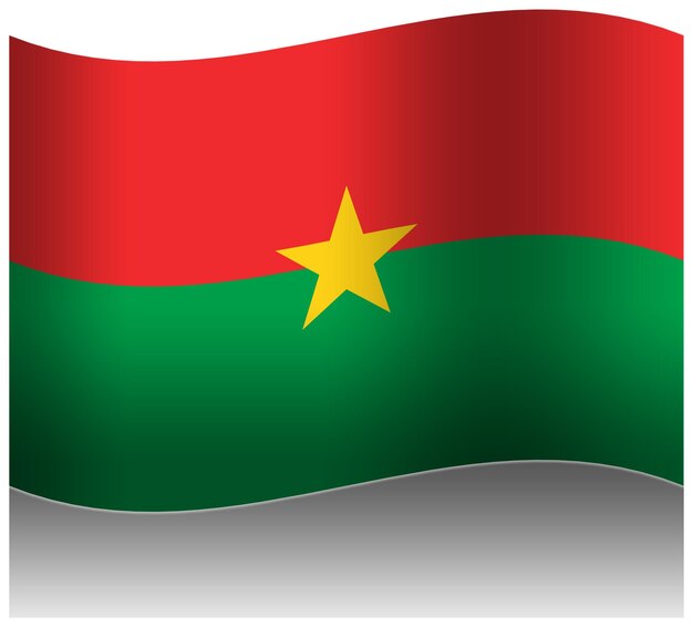 PSD bandera de burkina fasowave modelo 3d