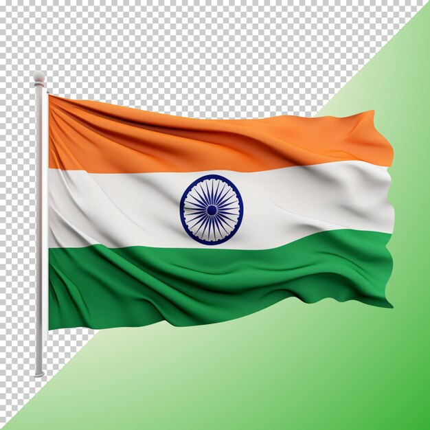 PSD bandera de la celebración del día de la república de la india en un fondo transparente