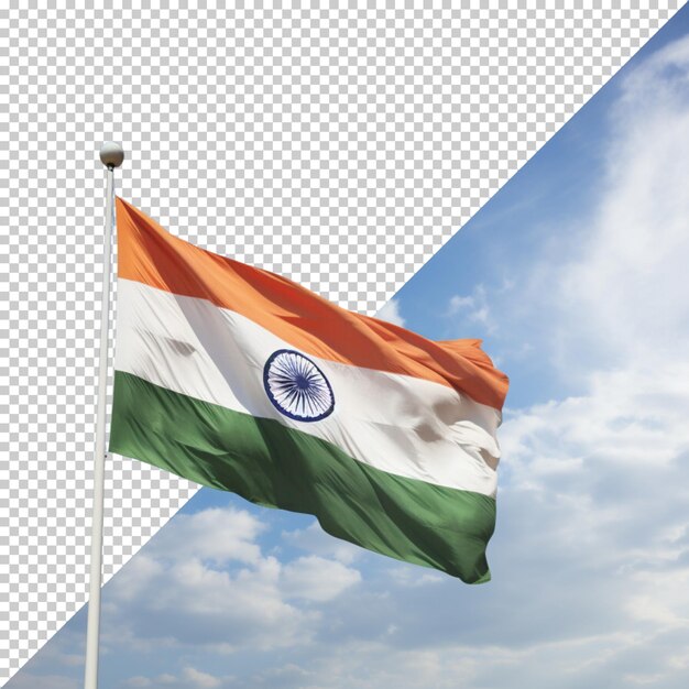 PSD bandera de la celebración del día de la república de la india en un fondo transparente