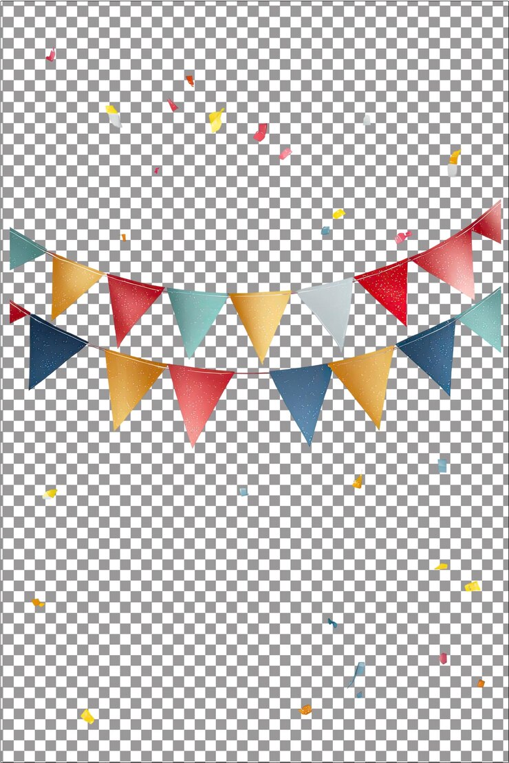 Bandera de celebración Señalización decorativa para fiestas y eventos nacionales Hiperrealista aislado whi
