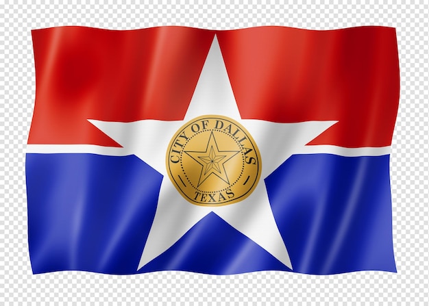 Bandera de la ciudad de Dallas Texas USA