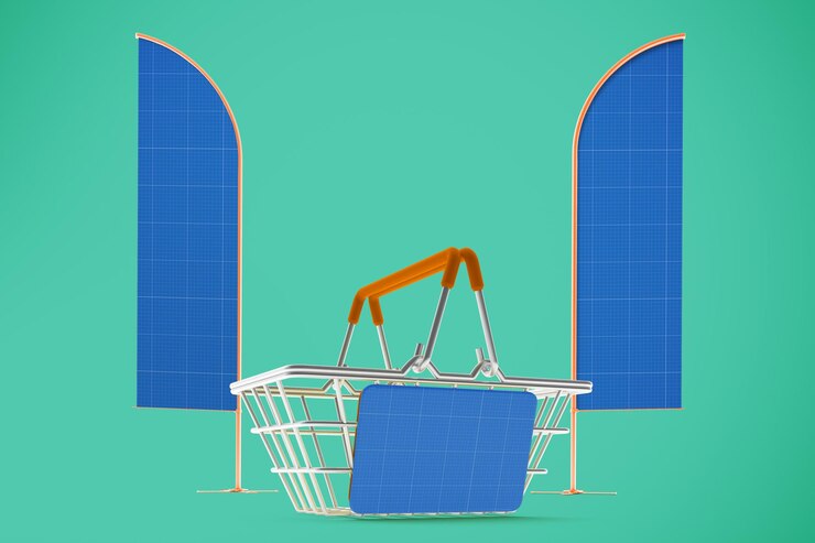 PSD bandera de compras