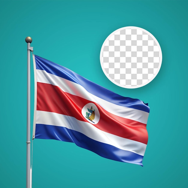 PSD la bandera de costa rica en 3d