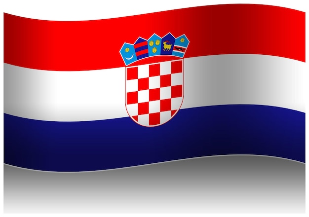 PSD la bandera de croacia en 3d