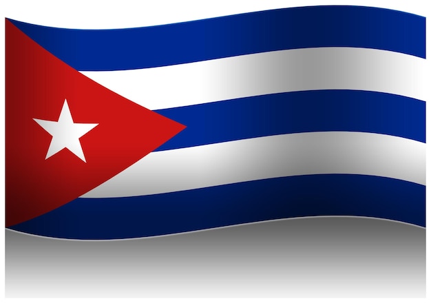 PSD la bandera de cuba en 3d