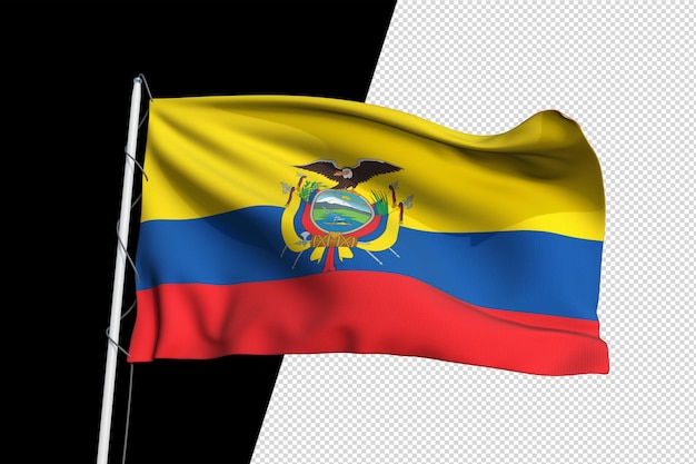 Bandera de Ecuador aislado transparente png