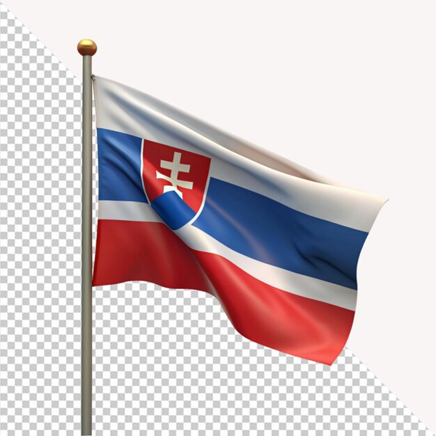 PSD bandera de eslovaquia sobre un fondo transparente