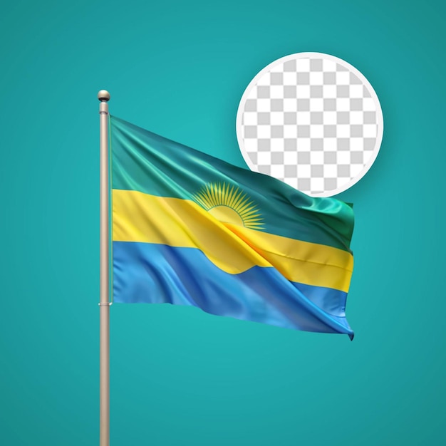 Bandera del estado brasileño 3d realista rondonia brasil