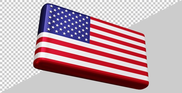 Bandera de estados unidos con estilo moderno 3d