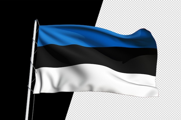 Bandera de Estonia Png transparente aislado