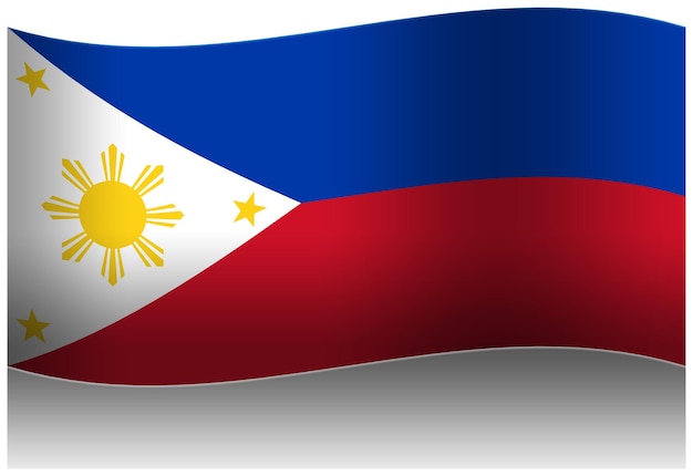 PSD la bandera de las filipinas en 3d