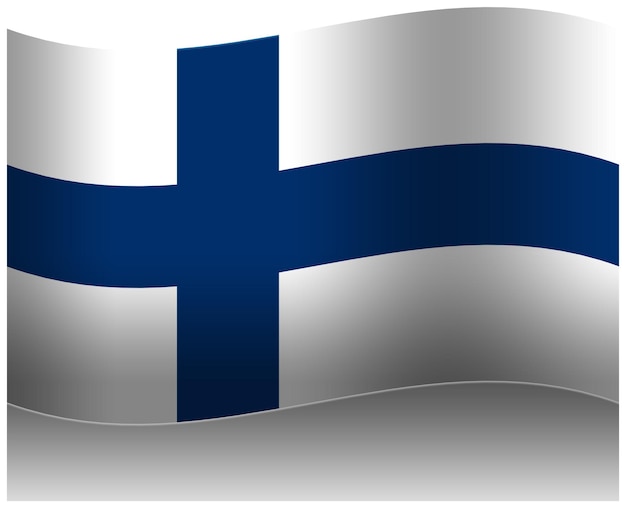 PSD la bandera de finlandia en 3d