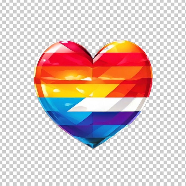 PSD bandera gratuita del día del orgullo vectorial con marco de corazón