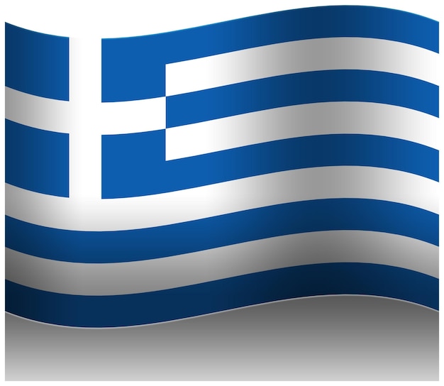 PSD la bandera de grecia en 3d