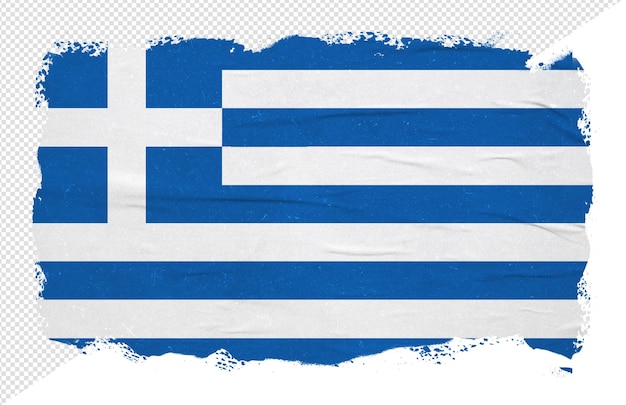 PSD bandera de grecia abstracta con efecto de trazo de pincel de tinta