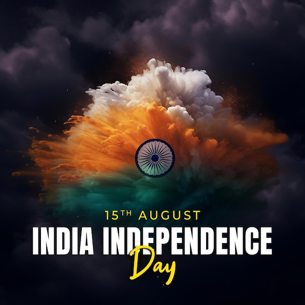 Bandera india del día de la independencia de la india