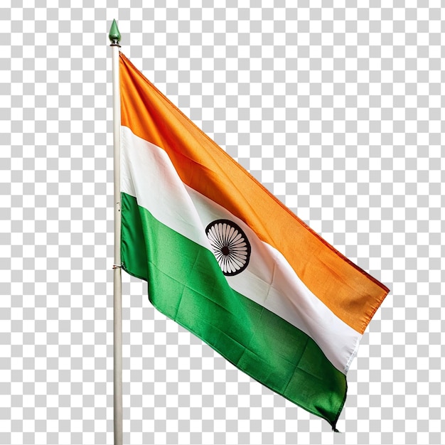 PSD una bandera india en un fondo transparente