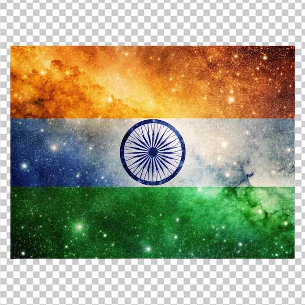 PSD bandera india observando las estrellas si el tiempo permanece en un fondo transparente