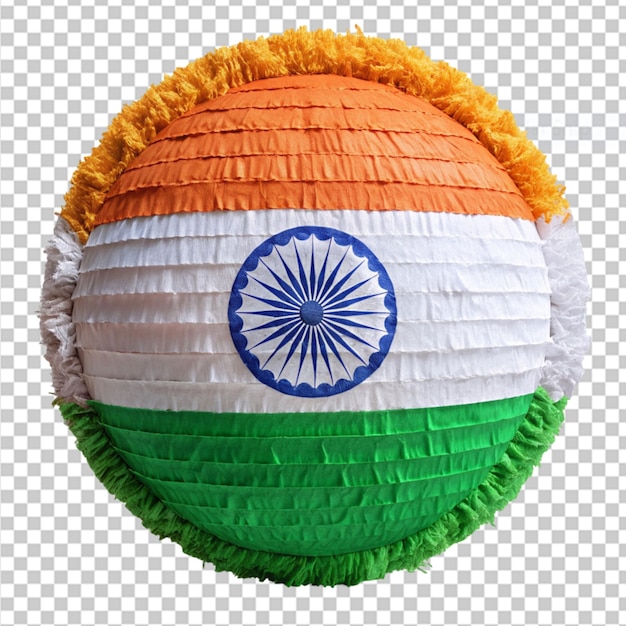 PSD bandera de la india pinata en un fondo transparente