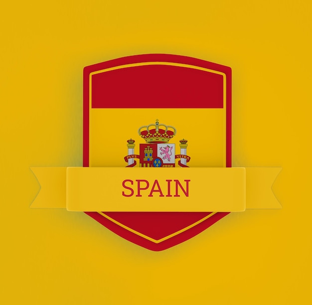 PSD bandera de la insignia de españa