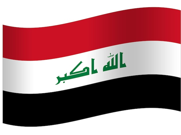 Bandera de Irak ondeando en 3D