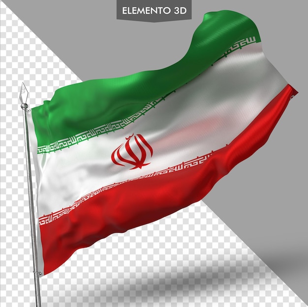 PSD bandera de irán render 3d premium