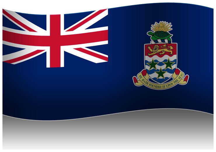 PSD bandera de las islas caimán en 3d