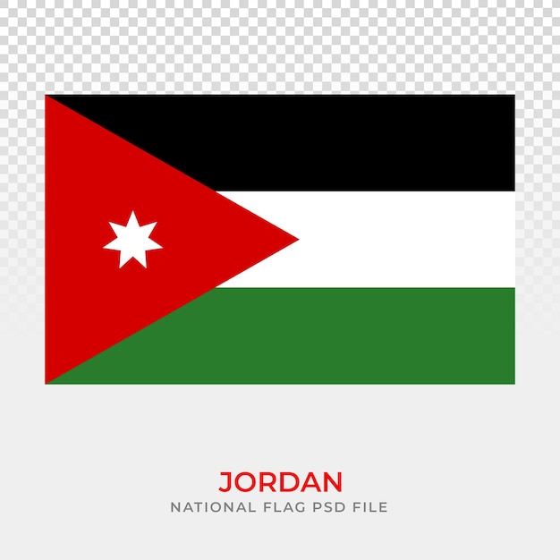 PSD una bandera de jordania es un archivo psp de bandera nacional