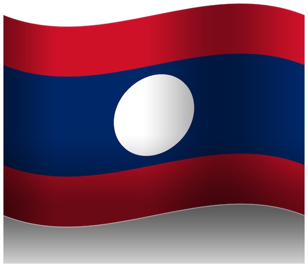 PSD la bandera de laos en 3d