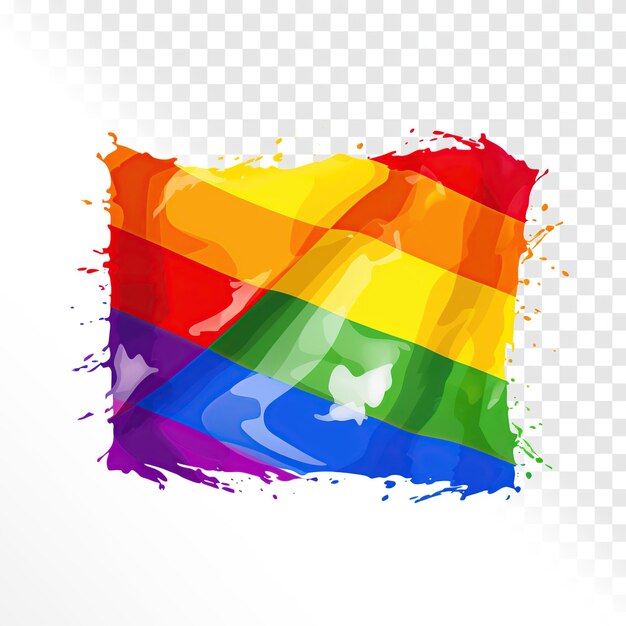 PSD bandera lgbt en un fondo transparente