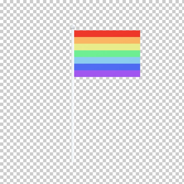 PSD bandera del mes del orgullo lgbt aislado concepto bisexual transgénero homosexual
