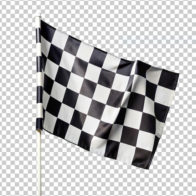 PSD bandera de meta de la carrera a cuadros sobre un fondo blanco
