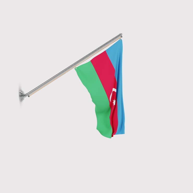 PSD bandera nacional de azerbaiyán de alta calidad imagen psd editable
