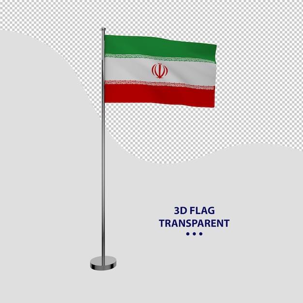 Bandera nacional de irán transparente sin fondo