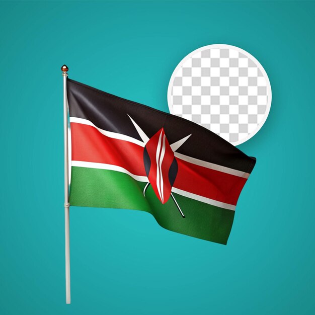 Bandera nacional de kenya fondo con la bandera de kenya