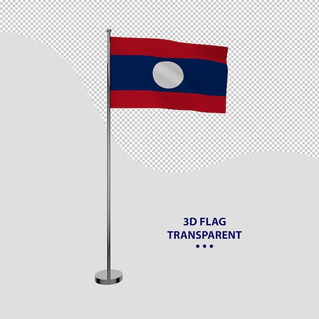 Bandera Nacional de Laos Transparente Sin Fondo